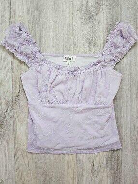 Feather II Lacey Floral Fairycore Crop Top